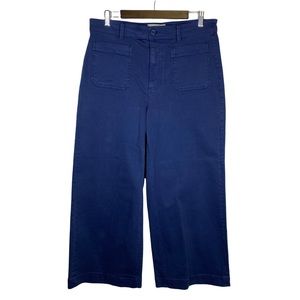 Everlane Blue The Wide Leg Crop Patch Pocket Pants 12